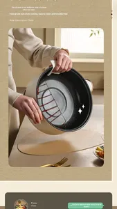 Panci Masak Listrik Kapasitas Besar 10L+ - Untuk Rumah & Asrama, 2-in-1 Panggang & Shabu-Shabu - Product Image 6