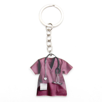 Vente en gros d'accessoires d'infirmière de la série médicale Gommage porte-clés porte-clés d'infirmière Gommage de la vie porte-clés en plastique acrylique