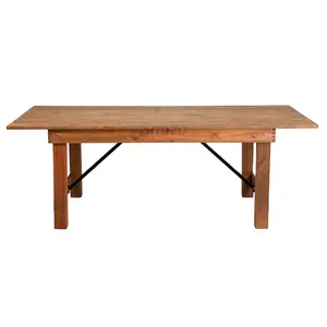 Wholesale Antique Dining Banquet Folding Table Solid Wood Table Bar Furniture