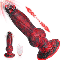 Dildo de Fantasía con Nudo Grande de 8.8", Dildo Monstruoso Enorme, Consolador Vibrador con Empuje, Juguetes Sexuales para Hombres y Mujeres