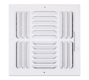 4cb 10*10 inch 4 cách thép cố định cong lưỡi cung cấp không khí khuyếch tán với van điều tiết Vent ống che lưới tản nhiệt đăng ký luồng không khí cao - Product Image 1