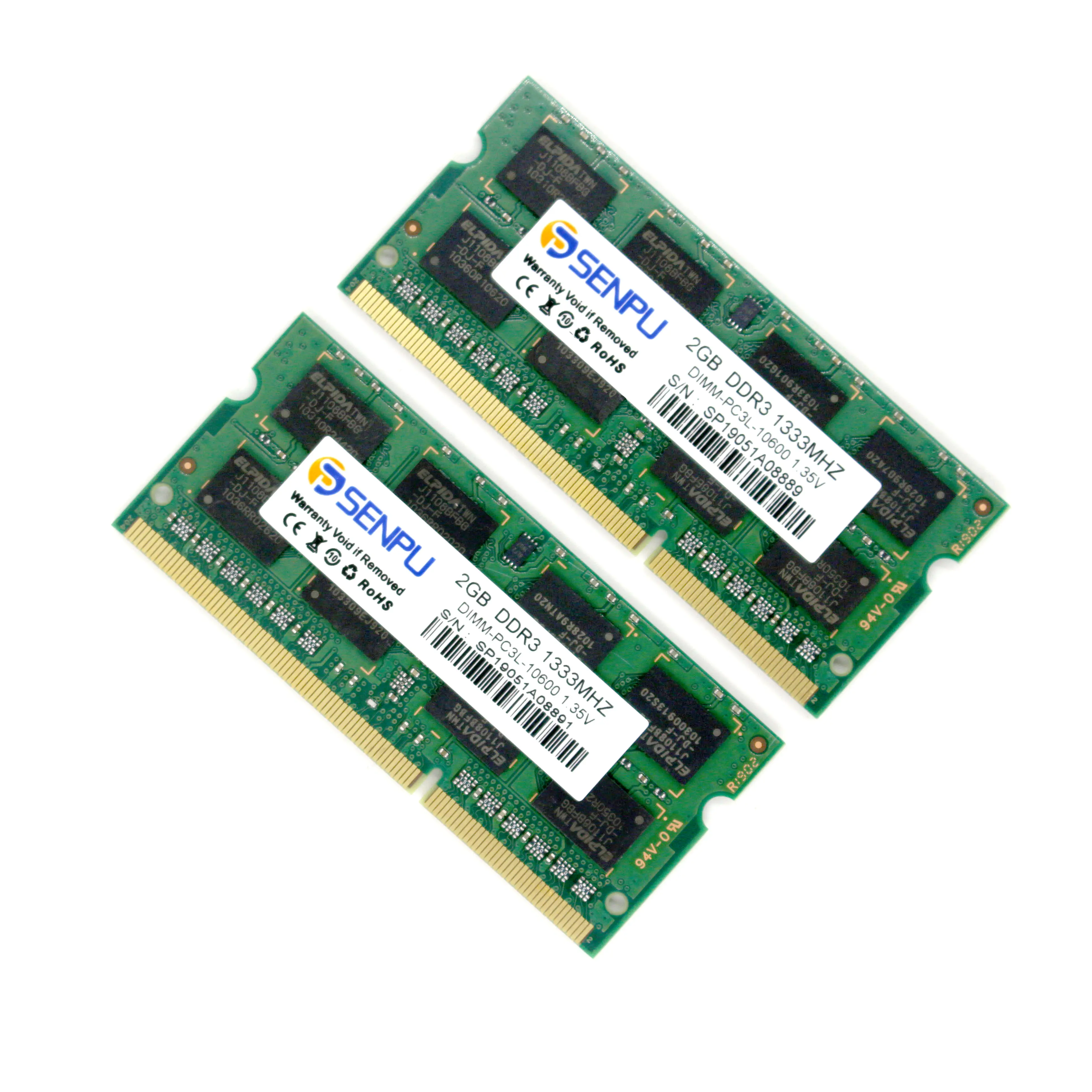 Nhà Máy Giá DDR3 2GB PC3-10600 RAM Cho Máy Tính Xách Tay Máy Tính Xách Tay