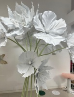 Silberweiße Künstliche Lilien Riesiger Blumenstrauß Hochzeit Weihnachten Muttertag Heimdekoration FLORAL Anpassbare Farbe
