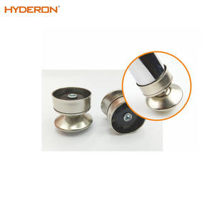 Pieds pivotants en métal Hyderon, filetage M6, argent poli, accessoires de meubles, inclinaison réglable avec embouts de tube à ressort - Product Image 5