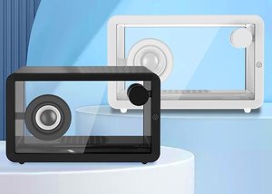 2024 mới trong suốt <span class=keywords><strong>Bluetooth</strong></span> Loa RGB ánh sáng sáng tạo nhà máy tính để bàn đêm đèn loa không dây - Product Image 6