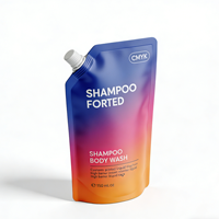 Pochette de recharge écologique avec bec verseur, logo personnalisé, emballage liquide haute barrière pour shampoing, après-shampoing, savon liquide pour les mains, liquide nettoyant