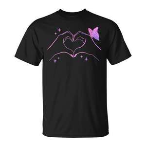 T-shirt rose Heart Hands Vintage années 80 pour fille, prénom Taylor - Product Image 1