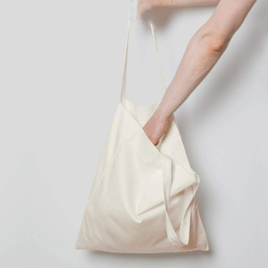 Sacs fourre-tout en toile vierges à longue poignée réutilisables avec impression de logo personnalisé, sacs de shopping en coton portables pour la publicité - Product Image 2
