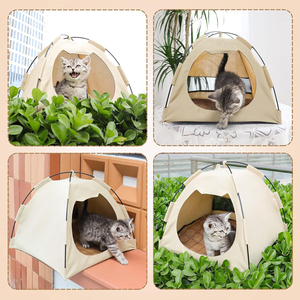 Folding Cat Tent House Portable Outdoor Cat Tents for Cats Small Dogs Cat House Indoor Foldable Pet Tent <b>Bed</b> Cat Tent House - Product Image 4