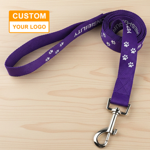 Tali Anjing Nylon Klasik OEM, Sablon <span class=keywords><strong>Logo</strong></span>, Lembut, Personal, Tahan Lama, Panjang - Product Image 1