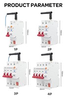 TYSH-Disjoncteur intelligent Tuya avec mesure Wifi 1p 2p 3p 4p pour télécommande sans fil pour maison intelligente