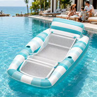 Fauteuil gonflable de piscine pour adultes, flotteur de piscine en PVC avec appui-tête surélevé et accoudoirs, idéal pour les centres de villégiature, personnalisable OEM