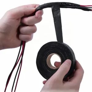 Siyah evcil hayvan bandı Automot tel bağlayıcı tezgah yalıtım Polyester tel bant elektrik