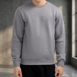 Sudadera Unisex de Forro Polar con Cuello Redondo y Manga Larga para Invierno, 100% Algodón, Bordada, OEM, ODM, Venta al por Mayor, Logotipo Personalizado - Product Image 3