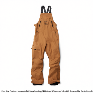 <b>Plus</b> <b>Size</b> Custom Unisex Adult Snowboarding Ski Printed Waterproof -Tex Bib Snowmobile Pants Overalls - Product Image 1