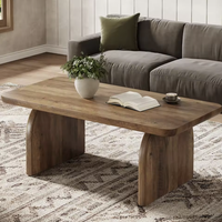 Table basse en bois de style farmhouse de 47 pouces, table centrale rustique pour salon, meubles de maison