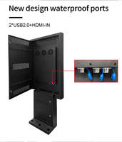 Ventilador Inteligente de 65 Pulgadas con Sensor de Luz y Bajo Nivel de Ruido, Pantalla FHD para Exteriores, Ideal para Escaparates y Tiendas