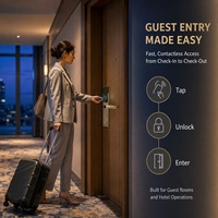 Serrure d'hôtel intelligente RFID, logiciel de gestion d'hôtel gratuit, système de serrure de porte numérique électronique pour chambre d'hôtel, bureau, appartement