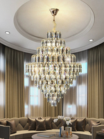 Lustre moderne de luxe en cristal décoratif pour salon, de haute qualité, pour hall d'hôtel