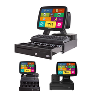 Vente flash : Ordinateur tout-en-un intelligent à écran tactile de 15 pouces avec Windows, 4 Go de RAM, processeur quadricœur 2,4 GHz, imprimante thermique intégrée de 58 mm
