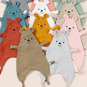 تخفيضات هائلة على بطانيات دببة حيوانات فائقة النعومة ولطيفة للأطفال الصغار لعبة أمنية لحديثي الولادة - Product Image 2