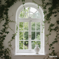 Ventanas francesas de estilo europeo Diseño moderno Patrón horizontal incorporado Ventanas abatibles ecológicas Rejillas blancas y negras Exteriores