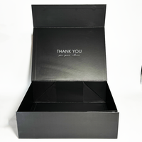 Boîte cadeau rigide magnétique personnalisée pour parfums et chapeaux, avec gaufrage, matériaux recyclés, noire
