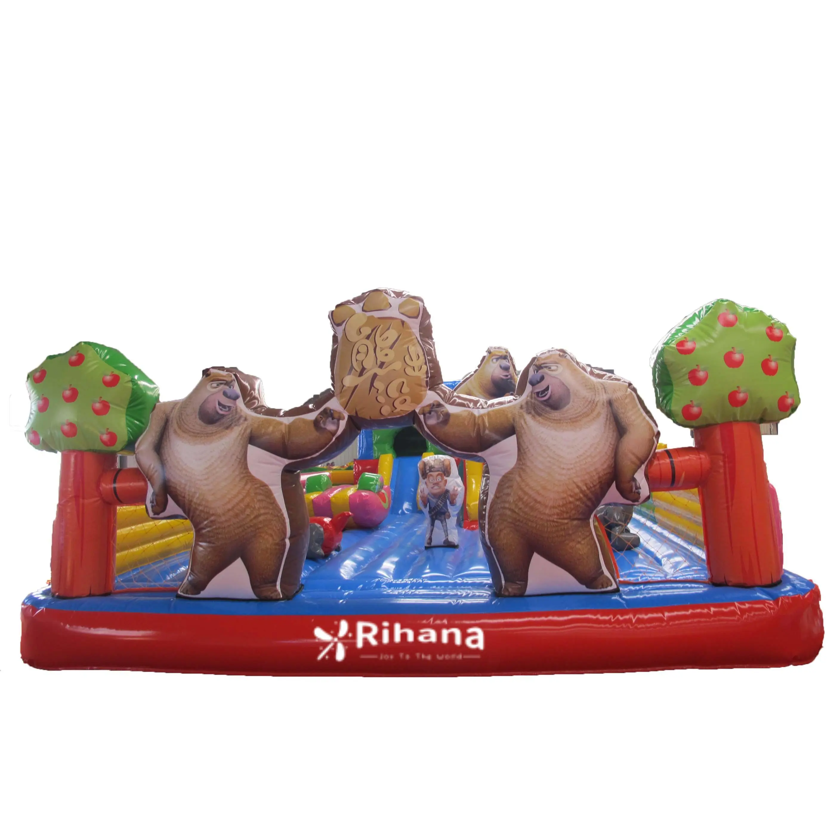 Boonie gấu theo chủ đề Inflatable Slide thích hợp cho trong nhà và ngoài trời trò chơi bơm hơi trong vui chơi giải trí thành phố