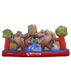 Boonie Bears bertema slide tiup cocok untuk permainan tiup dalam ruangan dan luar ruangan di kota hiburan