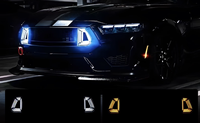 Parrilla Superior LED para Ford Mustang S650 Dark Horse GT Ecoboost 2024+, Entradas de Aire, Parrillas de Carreras, Parachoques Delantero, Kits de Carrocería