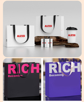 Sac en papier carton blanc sur mesure, durable, robuste, résistant à l'humidité, pour les courses