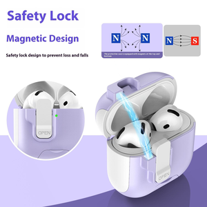 Funda Protectora para Auriculares con Soporte Oculto, Carcasa Antigolpes para <span class=keywords><strong>AirPods</strong></span> <span class=keywords><strong>Pro</strong></span> 3, <span class=keywords><strong>AirPods</strong></span> <span class=keywords><strong>Pro</strong></span> 2, <span class=keywords><strong>AirPods</strong></span> 4 - Product Image 2