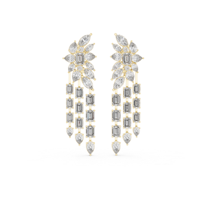 Elegante Labor-Diamant-Ohrringe mit Goldfinish Luxuriöser Modeschmuck für Damen Feiner Partyschmuck - Product Image 1