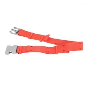 Ceinture de sécurité orange personnalisée avec boucle en plastique gris pour une fixation sécurisée - Product Image 1