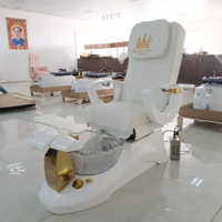 Spa pour les pieds, fauteuil de pédicure de luxe, bol de massage en fibre de verre