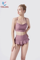 Costume lyrique élégant pour femmes adultes, haut court plissé élégant, short flexible, vêtements de scène et de danse