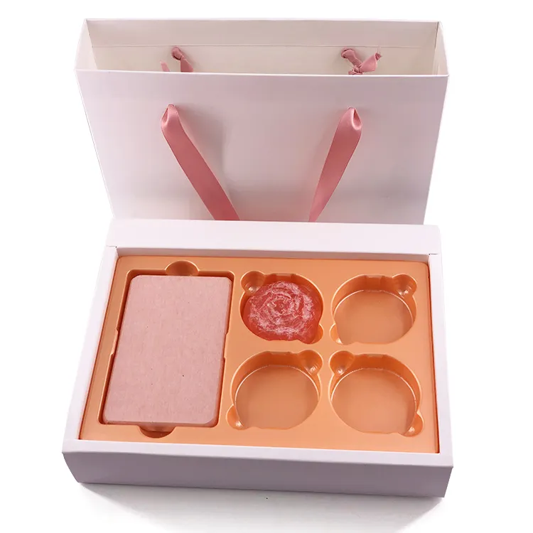 Fabricante-Made Orange Plastic Champagne Silk Soap Set Caixa De Embalagem