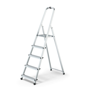 Scalamia ALL188 Modern Aluminum Customizable Straight Folding <b>Ladder</b> 12.5ft Extended Height 150kg Load Capacity Indoor Household - Product Image 2