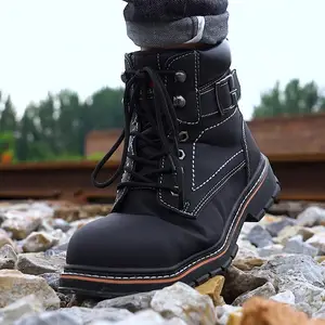 Scarpe da lavoro antinfortunistiche antistatiche industriali scarpe antinfortunistiche impermeabili per boschi scarpe antinfortunistiche di alta qualità lunghezza alla caviglia per uomini da lavoro