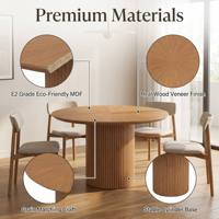Table à manger ovale réglable en placage de bois, style minimaliste moderne, 4-8 places, piétement en MDF, pour appartement, hôtel, usage domestique