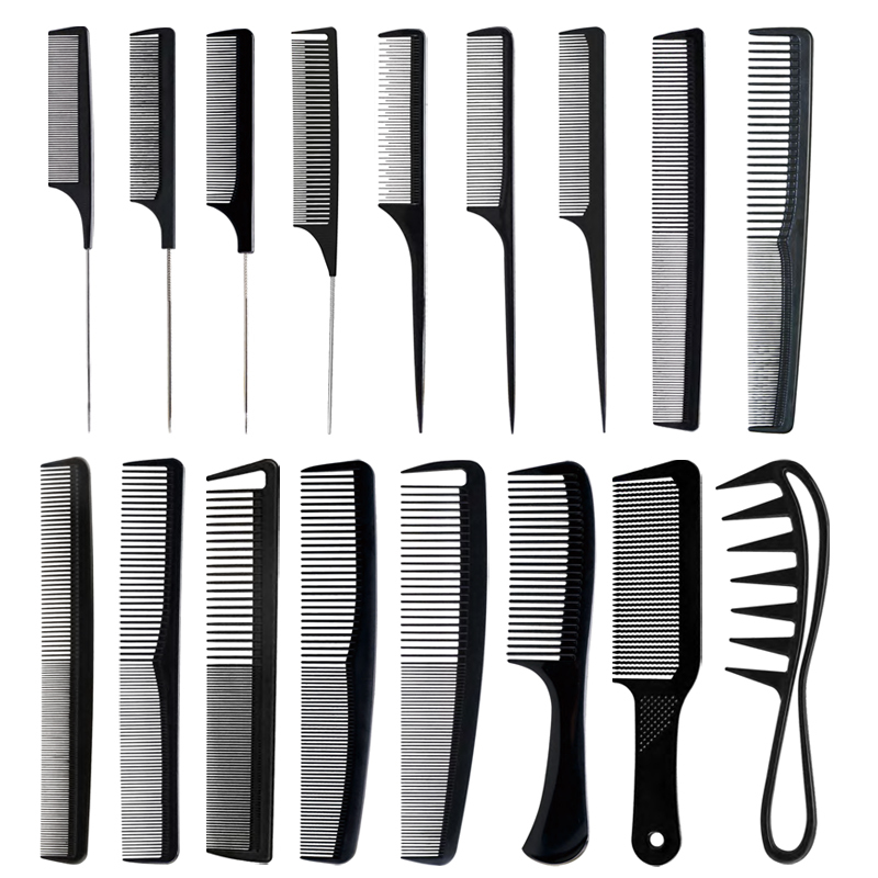 18PCS Professional Barber Comb Set Heat