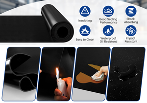내구성 있는 맞춤형 <span class=keywords><strong>SBR</strong></span>/EPDM/CR/NBR 고무 시트, 오일 저항성, 방수, 절연 시트, 다양한 두께, 크기 및 색상 - Product Image 3