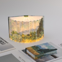 Perfektes Geschenk Einzigartiges Durchdachtes Weizenfeld-Kunstdesign Moderne Faltbare Papierlampe LED-Licht Umweltfreundliche Heimdekoration Geburtstage