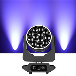 Faro LED mobile a testa mobile con fascio a gamma larga e zoom, controllo multiplo 4in1, per feste, eventi, teatro, matrimoni, DJ, bar, discoteche - Product Image 1