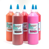 Kit de peinture acrylique haute brillance 24 couleurs 500 ml pour enfants, idéal pour le graffiti, le gypse, les cerfs-volants, les poupées en vinyle, haute viscosité, imperméable, pour toile et verre