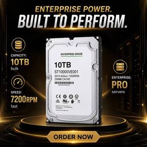 ฮาร์ดไดรฟ์ภายในสำหรับองค์กร ST10000VE001 ความจุ 10TB ขนาด 3.5 นิ้ว SATA 6Gb/s 7200RPM แคช 256MB สำหรับเซิร์ฟเวอร์ - Product Image 5