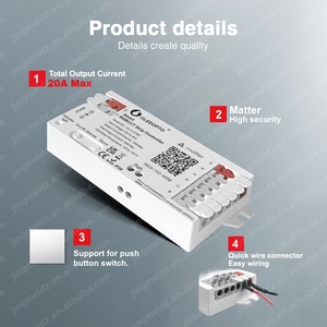 Thông minh gledopto Apple HomeKit <span class=keywords><strong>Amazon</strong></span> Google 20A vấn đề Giao thức rgbcct <span class=keywords><strong>Led</strong></span> điều khiển cho đèn <span class=keywords><strong>LED</strong></span> với ukca giấy chứng nhận - Product Image 5