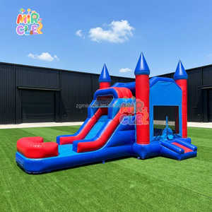 Prix promotionnel : Château gonflable commercial combiné avec toboggan en PVC pour activités scolaires - Product Image 4