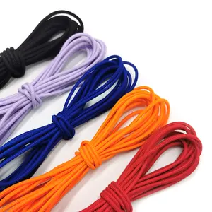 De gros cordon élastique 1.5mm-2mm 2.5mm ou 3mm haute résistance coloré cordon élastique rond corde en caoutchouc latex pour la décoration de vêtements chaises