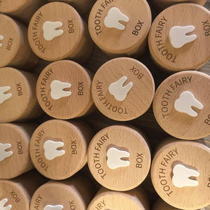 Boîte à dents de lait en bois pour garçons et filles, boîte de rangement pour dents perdues, porte-dents mignon pour tout-petits - Product Image 6